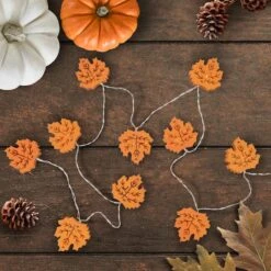 Northlight 5.5ft. Orange 10ct. LED Leaves Fall Harvest Fairy Lights -Northlight D668813S 2