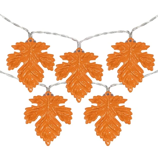 Northlight 5.5ft. Orange 10ct. LED Fall Harvest Maple Leaf Fairy Lights 3 Northlight 5.5ft. Orange 10ct. LED Fall Harvest Maple Leaf Fairy Lights