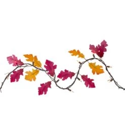 Northlight 8.75ft. Fall Harvest Leaves 35ct. Mini Light Garland Set -Northlight D668815S 1 1