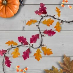 Northlight 8.75ft. Fall Harvest Leaves 35ct. Mini Light Garland Set -Northlight D668815S 2