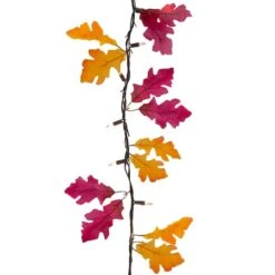Northlight 8.75ft. Fall Harvest Leaves 35ct. Mini Light Garland Set -Northlight D668815S 3