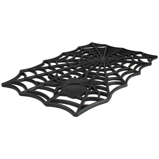 Northlight Black Spider Web Rectangular Halloween Doormat 7 Northlight Black Spider Web Rectangular Halloween Doormat - Image 5