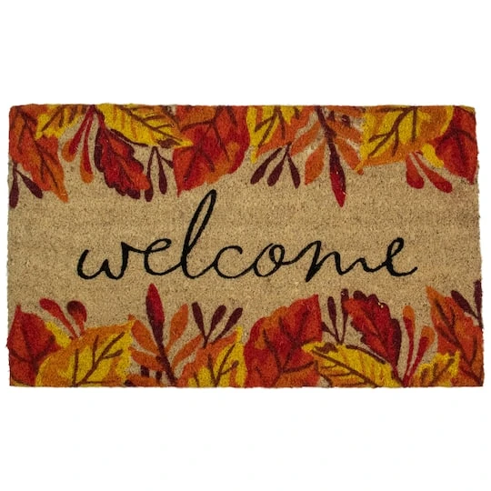 Northlight Leafy Fall Harvest Rectangular Welcome Doormat 4 Northlight Leafy Fall Harvest Rectangular Welcome Doormat - Image 2