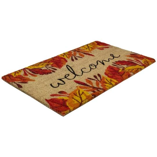 Northlight Leafy Fall Harvest Rectangular Welcome Doormat 7 Northlight Leafy Fall Harvest Rectangular Welcome Doormat - Image 5
