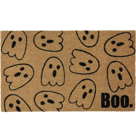 Northlight Natural Coir Boo With Ghosts Halloween Doormat 4 Northlight Natural Coir Boo With Ghosts Halloween Doormat - Image 2