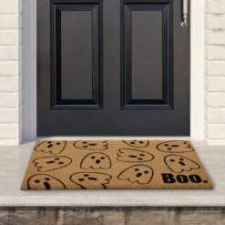 Northlight Natural Coir Boo With Ghosts Halloween Doormat 9 Northlight Natural Coir Boo With Ghosts Halloween Doormat -Northlight D668821S 2