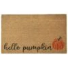 Northlight Natural Coir Hello Pumpkin Fall Harvest Doormat -Northlight D668822S 1
