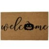 Northlight Natural Coir Pumpkin Welcome Halloween Doormat