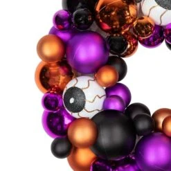 Northlight 13'' Unlit Shatterproof Ball Ornament Halloween Wreath 8 Northlight 13'' Unlit Shatterproof Ball Ornament Halloween Wreath -Northlight D668828S 2