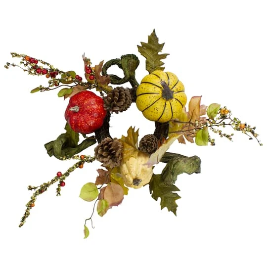Northlight 13'' Unlit Pumpkin Berries Foliage And Pine Cone Fall Harvest Wreath 4 Northlight 13'' Unlit Pumpkin Berries Foliage And Pine Cone Fall Harvest Wreath - Image 2