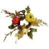 Northlight 13'' Unlit Pumpkin Berries Foliage And Pine Cone Fall Harvest Wreath