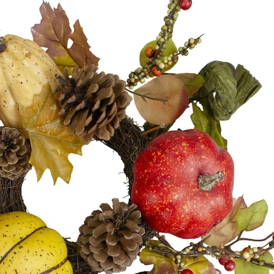 Northlight 13'' Unlit Pumpkin Berries Foliage And Pine Cone Fall Harvest Wreath 5 Northlight 13'' Unlit Pumpkin Berries Foliage And Pine Cone Fall Harvest Wreath - Image 3