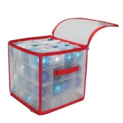 Northlight 12.5" Transparent Zip-Up Christmas Ornament Storage Box 7 Northlight 12.5" Transparent Zip-Up Christmas Ornament Storage Box -Northlight D676173S 2