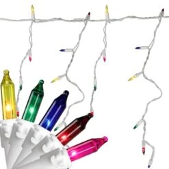 Northlight 100ct. Mini Icicle Christmas Light Set With White Wire Multicolored -Northlight D676190S 2 1