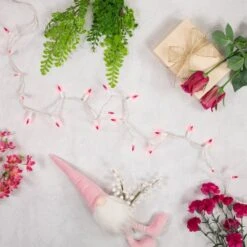 Northlight 50ct. Mini Christmas String Lights With White Wire Pink -Northlight D676206S 13