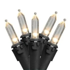Northlight 100ct. White LED Mini Christmas Lights Set With Black Wire