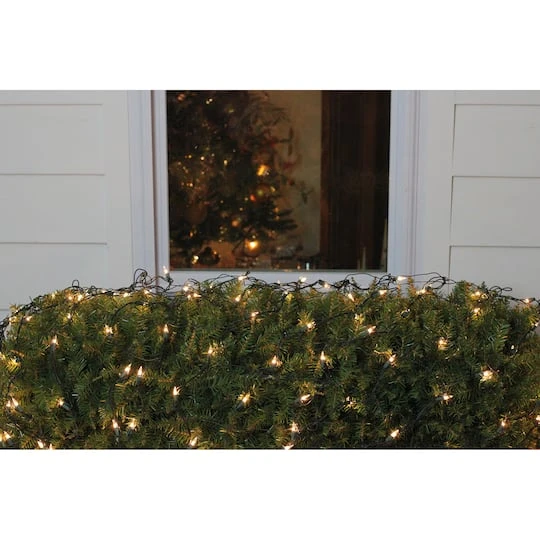 Northlight 4ft. X 6ft. Clear Mini Incandescent Christmas Net Lights With Green Wire 5 Northlight 4ft. X 6ft. Clear Mini Incandescent Christmas Net Lights With Green Wire - Image 3