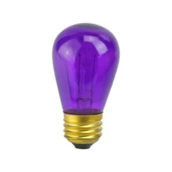 Northlight Transparent Incandescent S14 Replacement Christmas Bulbs, 25ct. Violet 10 Northlight Transparent Incandescent S14 Replacement Christmas Bulbs, 25ct. Violet -Northlight D676241S 1 1
