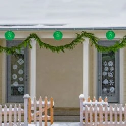 Northlight 6'' LED Lighted Green Crystal Sphere Outdoor Christmas Decoration 9 Northlight 6'' LED Lighted Green Crystal Sphere Outdoor Christmas Decoration -Northlight D676263S 2