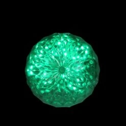 Northlight 6'' LED Lighted Green Crystal Sphere Outdoor Christmas Decoration 10 Northlight 6'' LED Lighted Green Crystal Sphere Outdoor Christmas Decoration -Northlight D676263S 3