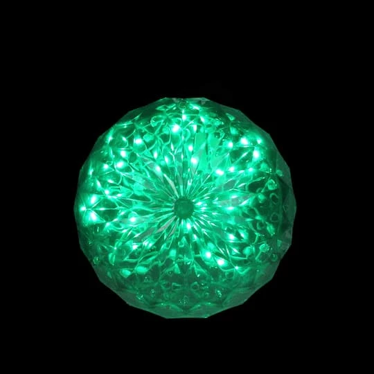 Northlight 6'' LED Lighted Green Crystal Sphere Outdoor Christmas Decoration 6 Northlight 6'' LED Lighted Green Crystal Sphere Outdoor Christmas Decoration - Image 4