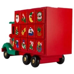 Northlight 14" Red Children Advent Calendar Storage Truck Christmas Décor 11 Northlight 14" Red Children Advent Calendar Storage Truck Christmas Décor -Northlight D676277S 4