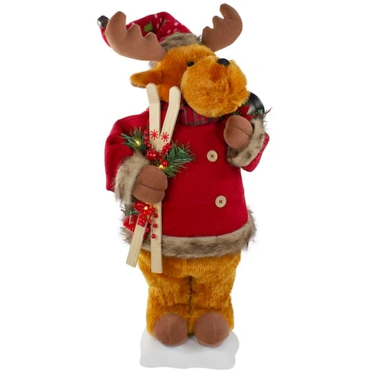 Northlight 24" Lighted & Animated Musical Moose Christmas Figure 4 Northlight 24" Lighted & Animated Musical Moose Christmas Figure - Image 2