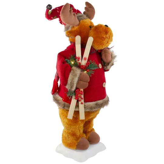 Northlight 24" Lighted & Animated Musical Moose Christmas Figure 6 Northlight 24" Lighted & Animated Musical Moose Christmas Figure - Image 4