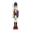 Northlight 48.25'' Blue And White Christmas Nutcracker Soldier With Sword Decoration