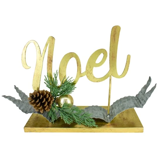 Northlight 11" Pine & Pinecone NOEL Tabletop Christmas Décor 3 Northlight 11" Pine & Pinecone NOEL Tabletop Christmas Décor