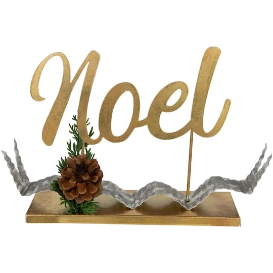 Northlight 11" Pine & Pinecone NOEL Tabletop Christmas Décor 7 Northlight 11" Pine & Pinecone NOEL Tabletop Christmas Décor - Image 5