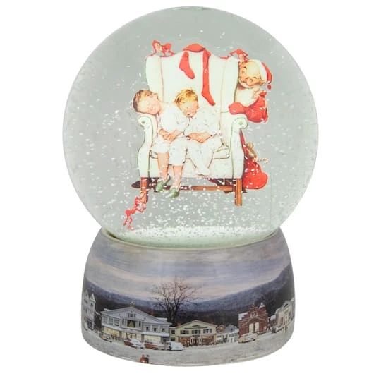 Northlight 6.5" Norman Rockwell Santa Looking At Two Sleeping Children Christmas Snow Globe 3 Northlight 6.5" Norman Rockwell Santa Looking At Two Sleeping Children Christmas Snow Globe