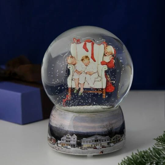 Northlight 6.5" Norman Rockwell Santa Looking At Two Sleeping Children Christmas Snow Globe 5 Northlight 6.5" Norman Rockwell Santa Looking At Two Sleeping Children Christmas Snow Globe - Image 3