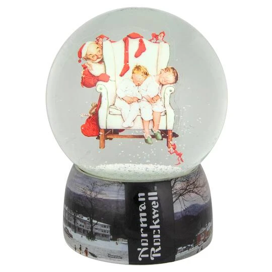 Northlight 6.5" Norman Rockwell Santa Looking At Two Sleeping Children Christmas Snow Globe 8 Northlight 6.5" Norman Rockwell Santa Looking At Two Sleeping Children Christmas Snow Globe - Image 6