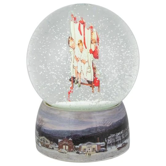 Northlight 6.5" Norman Rockwell Santa Looking At Two Sleeping Children Christmas Snow Globe 9 Northlight 6.5" Norman Rockwell Santa Looking At Two Sleeping Children Christmas Snow Globe - Image 7