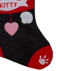 Northlight 19.5" Black & Red Embroidered Kitty Cat Christmas Stocking 10 Northlight 19.5" Black & Red Embroidered Kitty Cat Christmas Stocking -Northlight D676353S 3