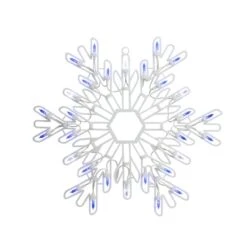 Northlight 16" LED Lighted Pure White & Blue Snowflake Christmas Window Silhouette Décor