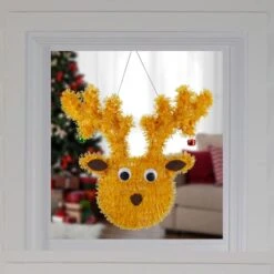 Northlight 13" Tinsel Reindeer Christmas Window Decoration -Northlight D676367S 2