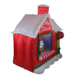 Northlight 5.5ft. Pre-Lit Red & White Inflatable Santa's Workshop Outdoor Christmas Yard Décor 7 Northlight 5.5ft. Pre-Lit Red & White Inflatable Santa's Workshop Outdoor Christmas Yard Décor -Northlight D676377S 2