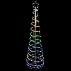 Northlight 6ft. Outdoor Spiral Artificial Christmas Tree, Color Changing LED Lights
