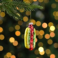 Northlight 4" Hot Dog In A Bun Glass Ornament -Northlight D676487S 2