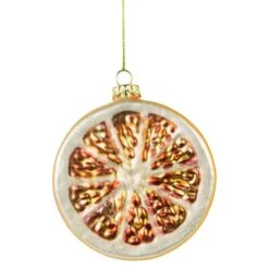 Northlight 3.5" Glittered Orange Slice Glass Ornament 18 Northlight 3.5" Glittered Orange Slice Glass Ornament -Northlight D676490S 11