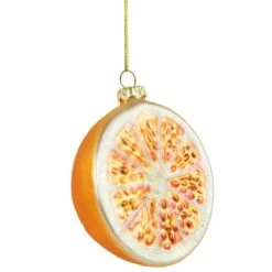 Northlight 3.5" Glittered Orange Slice Glass Ornament 23 Northlight 3.5" Glittered Orange Slice Glass Ornament -Northlight D676490S 16