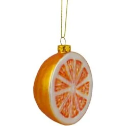 Northlight 3.5" Glittered Orange Slice Glass Ornament 16 Northlight 3.5" Glittered Orange Slice Glass Ornament -Northlight D676490S 3