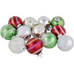 Northlight 12ct. 2" Multicolor Vintage Design Glass Ball Ornaments 24 Northlight 12ct. 2" Multicolor Vintage Design Glass Ball Ornaments -Northlight D676495S 13