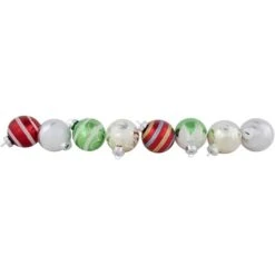 Northlight 12ct. 2" Multicolor Vintage Design Glass Ball Ornaments 20 Northlight 12ct. 2" Multicolor Vintage Design Glass Ball Ornaments -Northlight D676495S 5