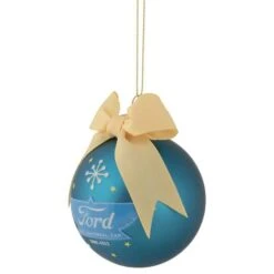 Northlight 3" Matte Blue Ford The Universal Car With Beige Ribbon Glass Ball Ornament 10 Northlight 3" Matte Blue Ford The Universal Car With Beige Ribbon Glass Ball Ornament -Northlight D676497S 3