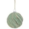 Northlight 4" Green And Gold Glass Ball Christmas Ornament 1 Northlight 4" Green And Gold Glass Ball Christmas Ornament -Northlight D676507S 1