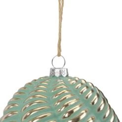 Northlight 4" Green And Gold Glass Ball Christmas Ornament 8 Northlight 4" Green And Gold Glass Ball Christmas Ornament -Northlight D676507S 2