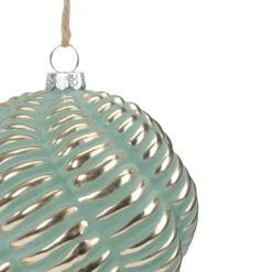 Northlight 4" Green And Gold Glass Ball Christmas Ornament 9 Northlight 4" Green And Gold Glass Ball Christmas Ornament -Northlight D676507S 3